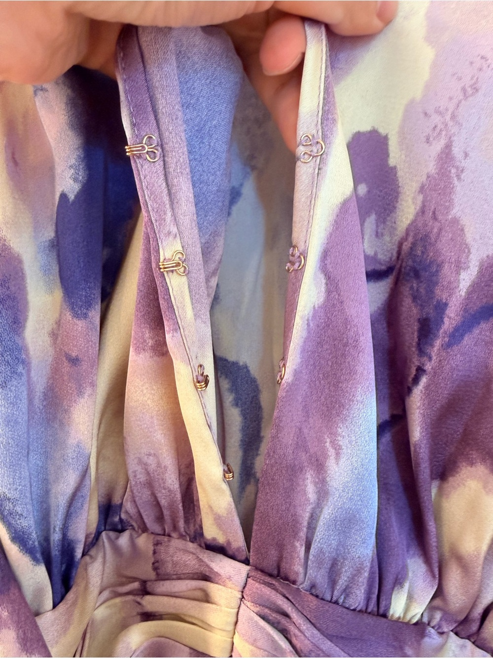 New Bronx and Banco Wisteria Bedouin Coastal Wrap Mini Dress in Purple Multi - Picture 11 of 16